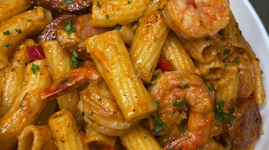 cajun shrimp and sausage pasta recipe